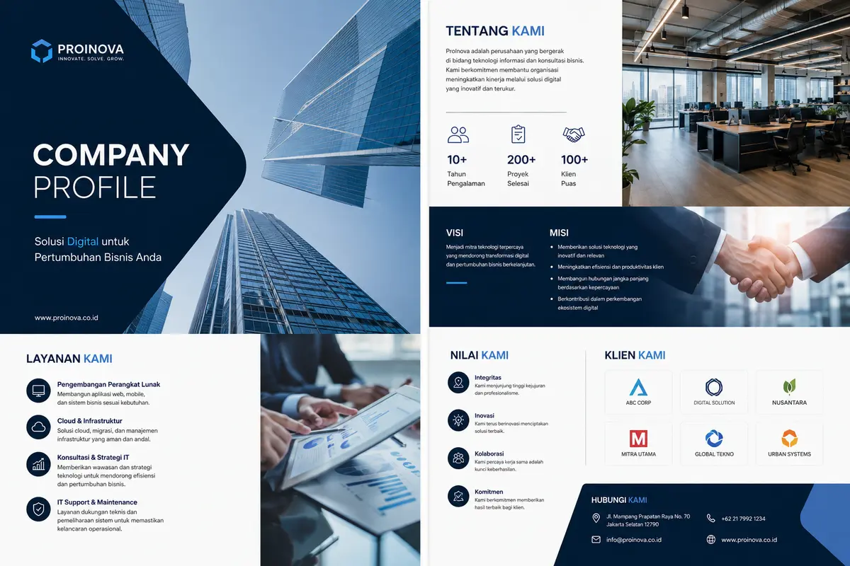 Website Company Profile Profesional B2B